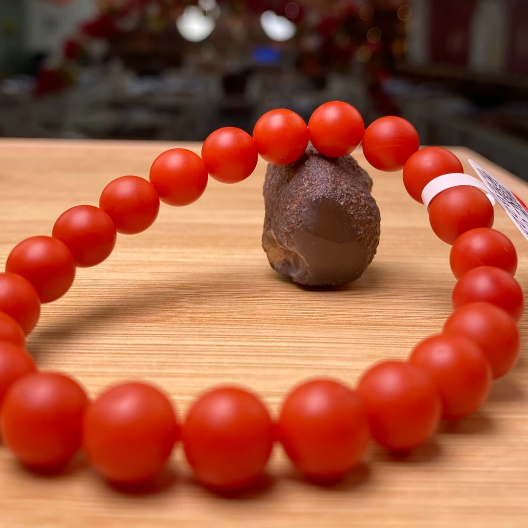 诚信经营支持年退换 保山南红杨家山一级手串8mm 多样性发一