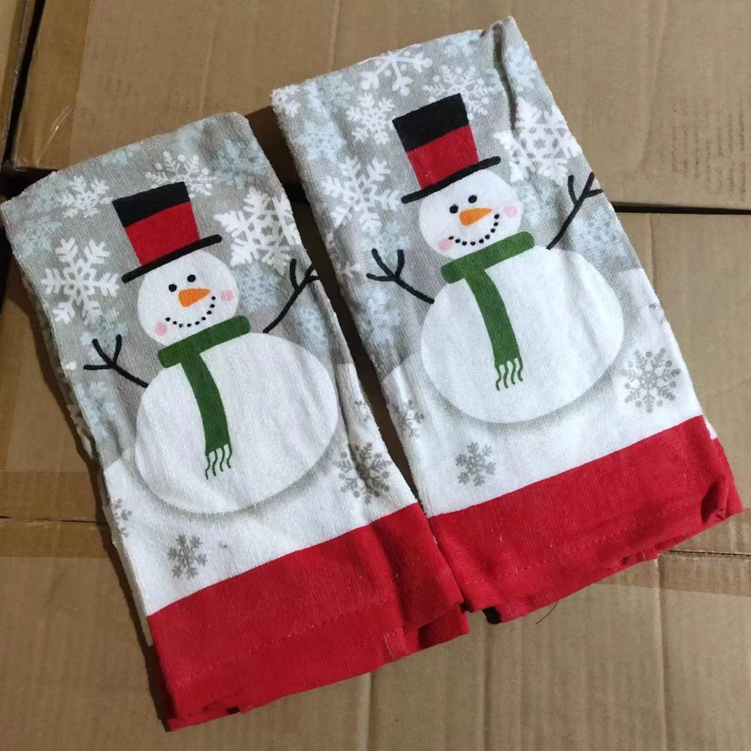 枕巾509  雪人 发2条 41*63