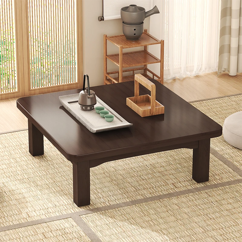 【小扬哥优选】炕桌方桌楠竹榻榻米实木小茶几正方形炕上吃饭桌学