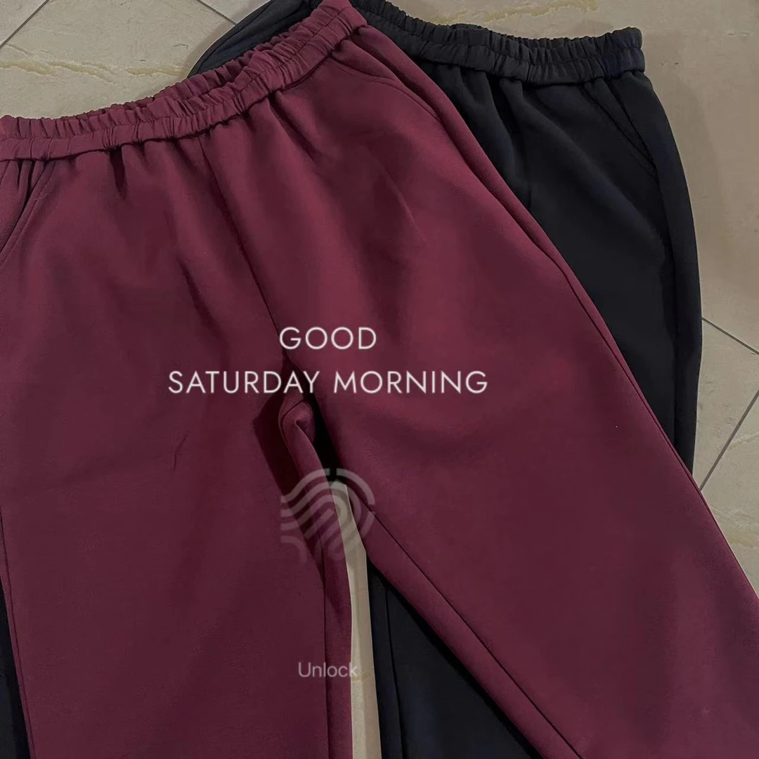 【WJ大码】秋款 玉  2899-1  两色时尚加薄绒垮裤  休闲裤（2-6）