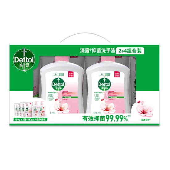 滴露(Dettol) 抑菌洗手液(滋润倍护) 450g*2瓶+450g*4袋