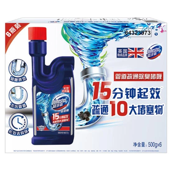 蓝多霸 管道疏通除臭啫喱 500g*6