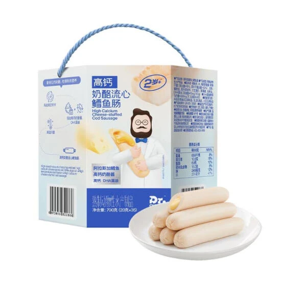 奶酪博士 高钙奶酪流心鳕鱼肠 700克(20克*35)