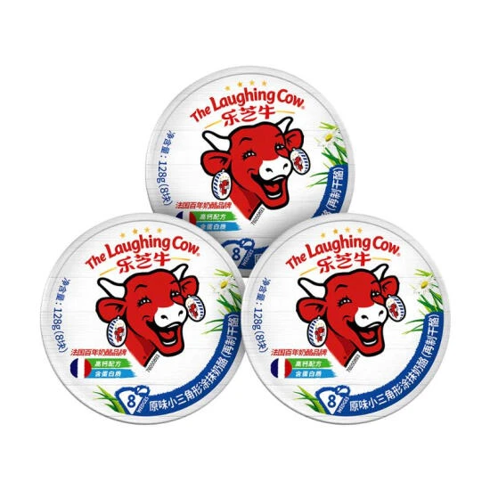 乐芝牛(Laughing Cow) 进口 原味小三角涂抹型奶酪 384g(128g*3)