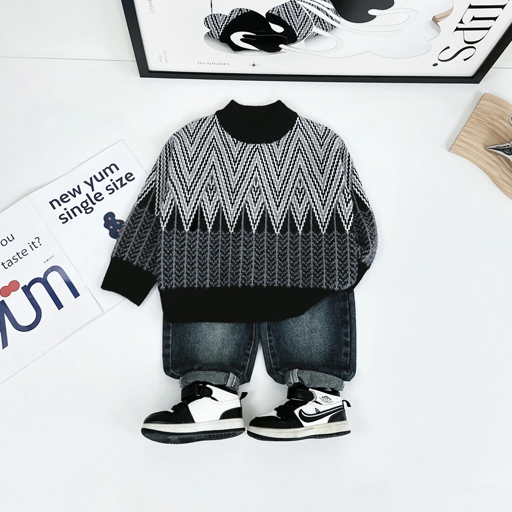 男童毛衣打底衫儿童衣服2025新款秋冬装 D-YMDX065 悠悠童话童装