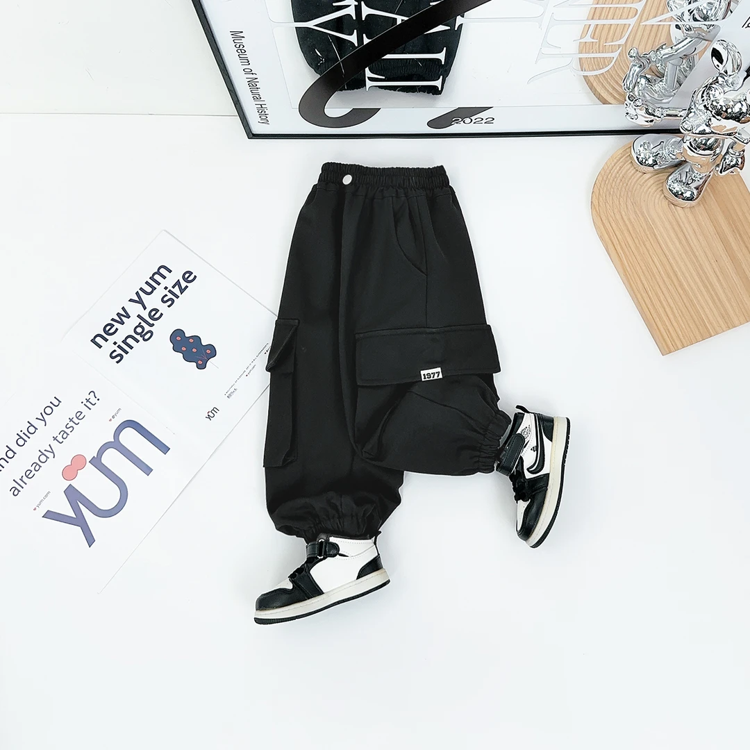 男童加绒裤子儿童休闲裤2025新款秋冬装 D-HZ241196 悠悠童话童装