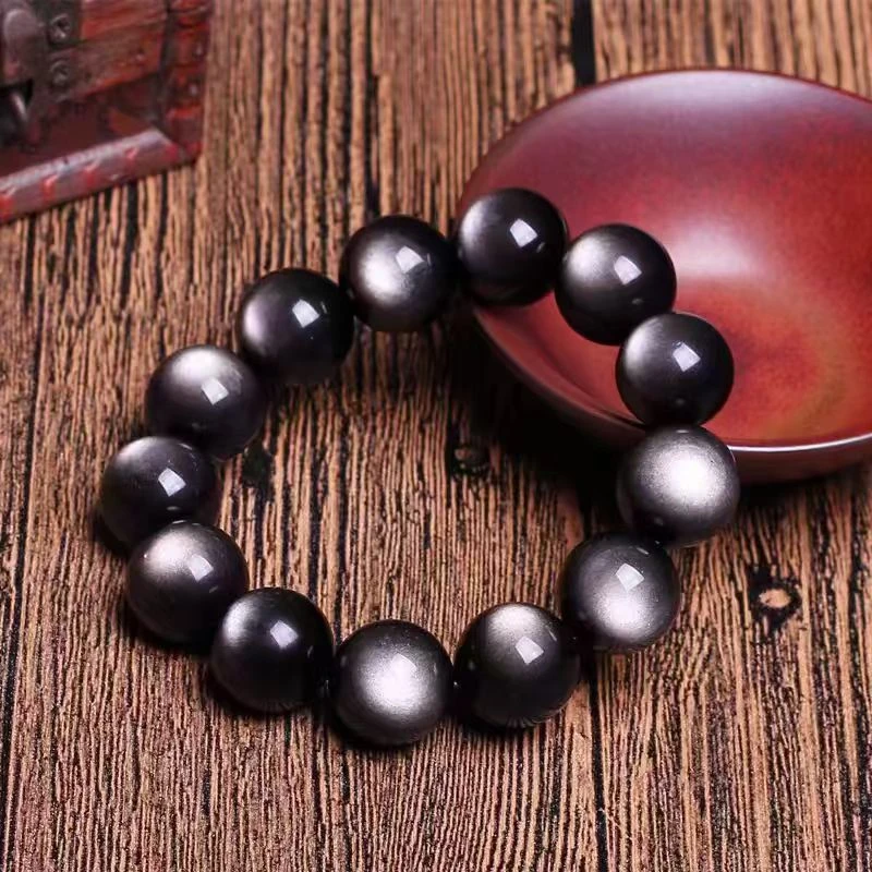 银曜手串 银曜石手串女款 男士 男款情侣 时尚