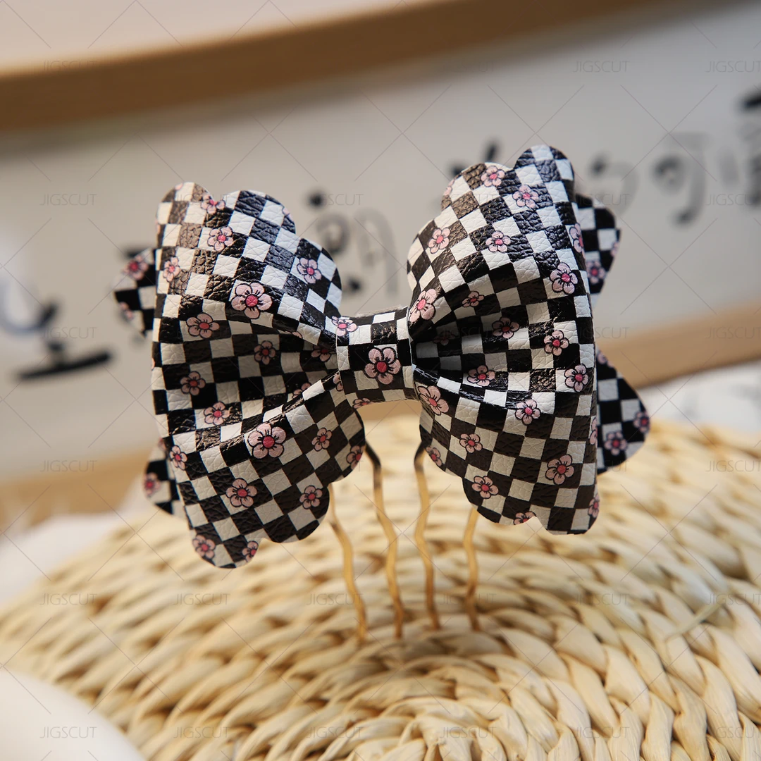 风琴褶可爱经典蝴蝶结JIGSCUT-bow0045纯手工5英寸大款儿童原创