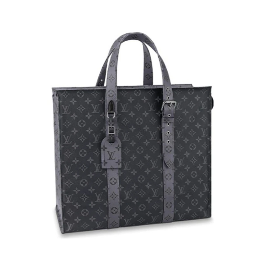 LV/NEW CABAS/99新/黑老花大号公文包托特手提包