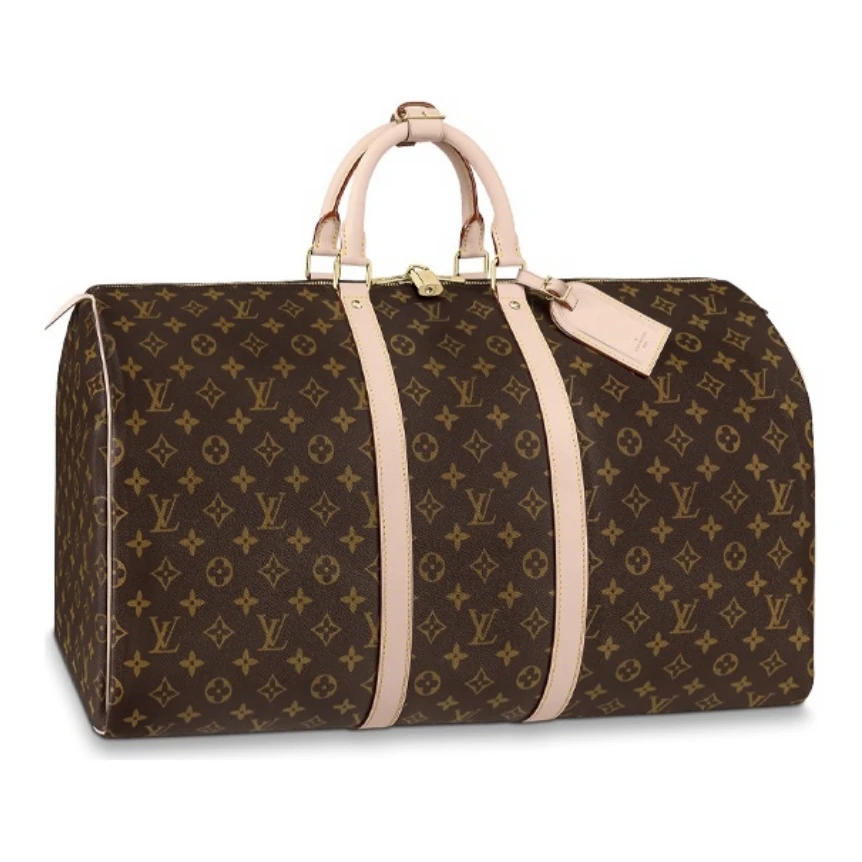LV/Keepall55/98新/旅行袋/行李包健身包男包经典老花植鞣革