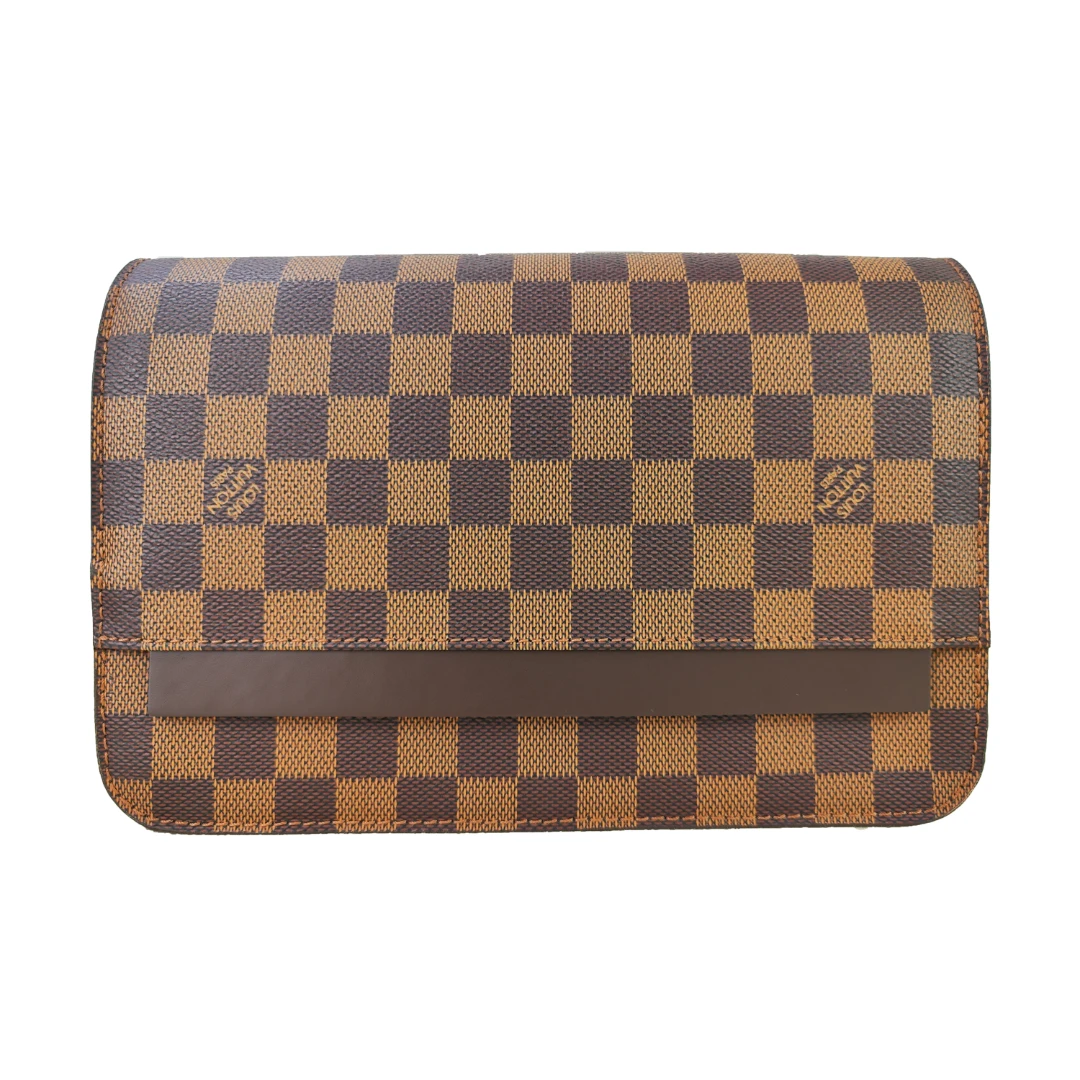 LV/棕色棋盘格手拿包/99新/手包/钱包/经典/时尚