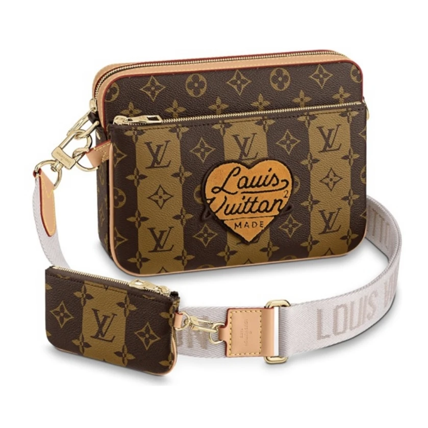 LV/ NIGO联名TRIO/99新/五合一/时尚/ 三合一单肩斜挎包/奢侈品