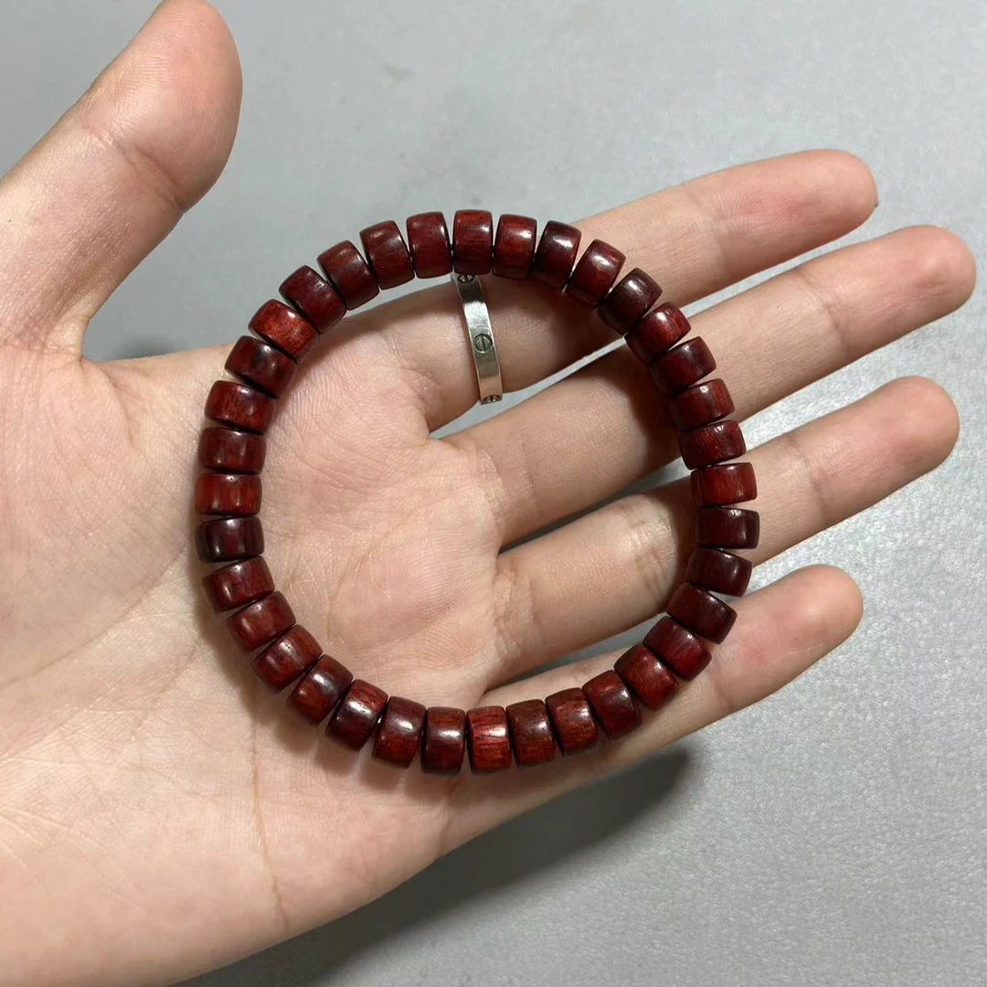 W494紫檀药片卡0.8单圈小手串@