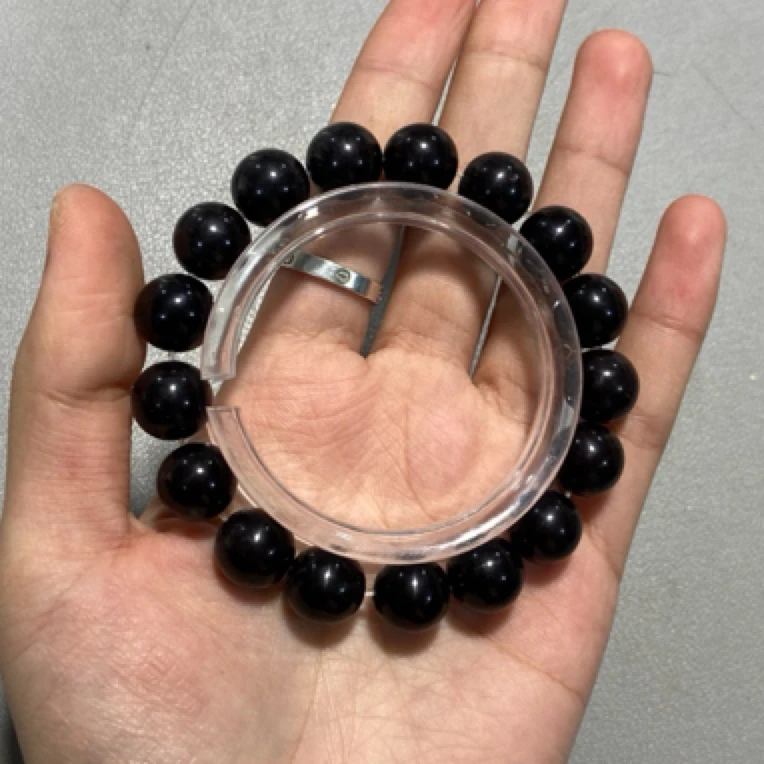 P569黑金朱供菩提圆珠卡1.1单圈手串
