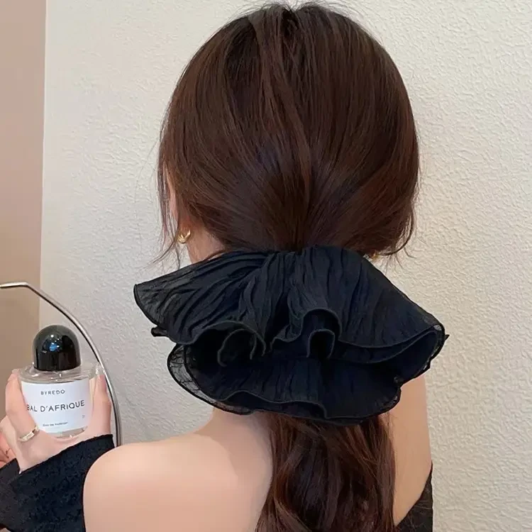 褶皱发圈头饰发绳头绳女生大肠圈高级感头花百搭发饰猪大肠头绳S