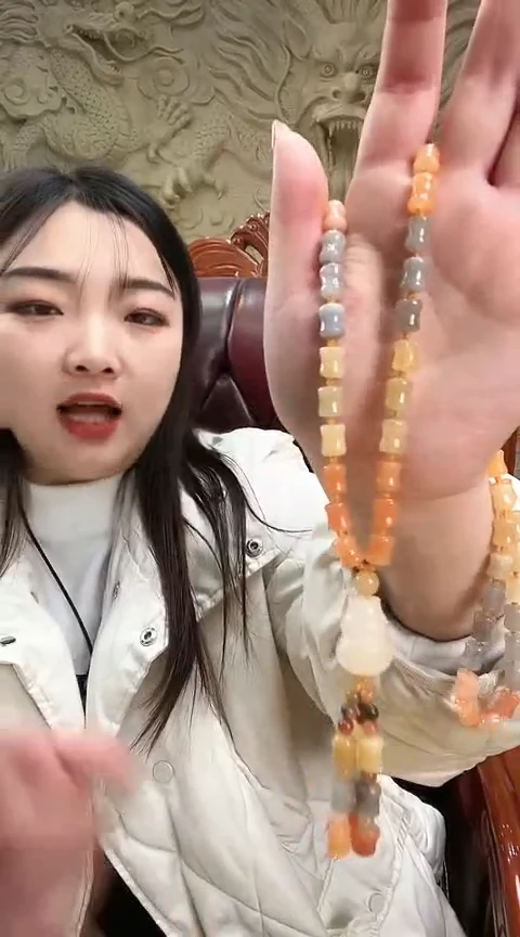 【闪购商品】石英质玉金丝玉项链未镶嵌10号