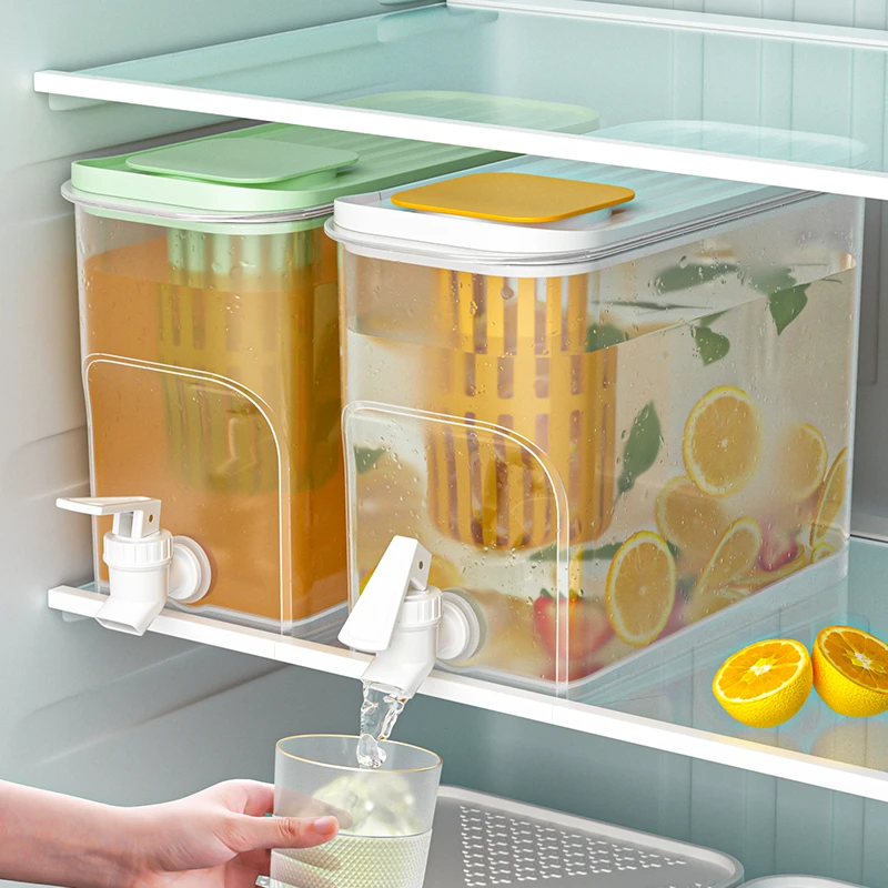 冰箱冷水壶带龙头大容量凉水壶家用耐高温冷泡茶壶夏季凉杯水果桶