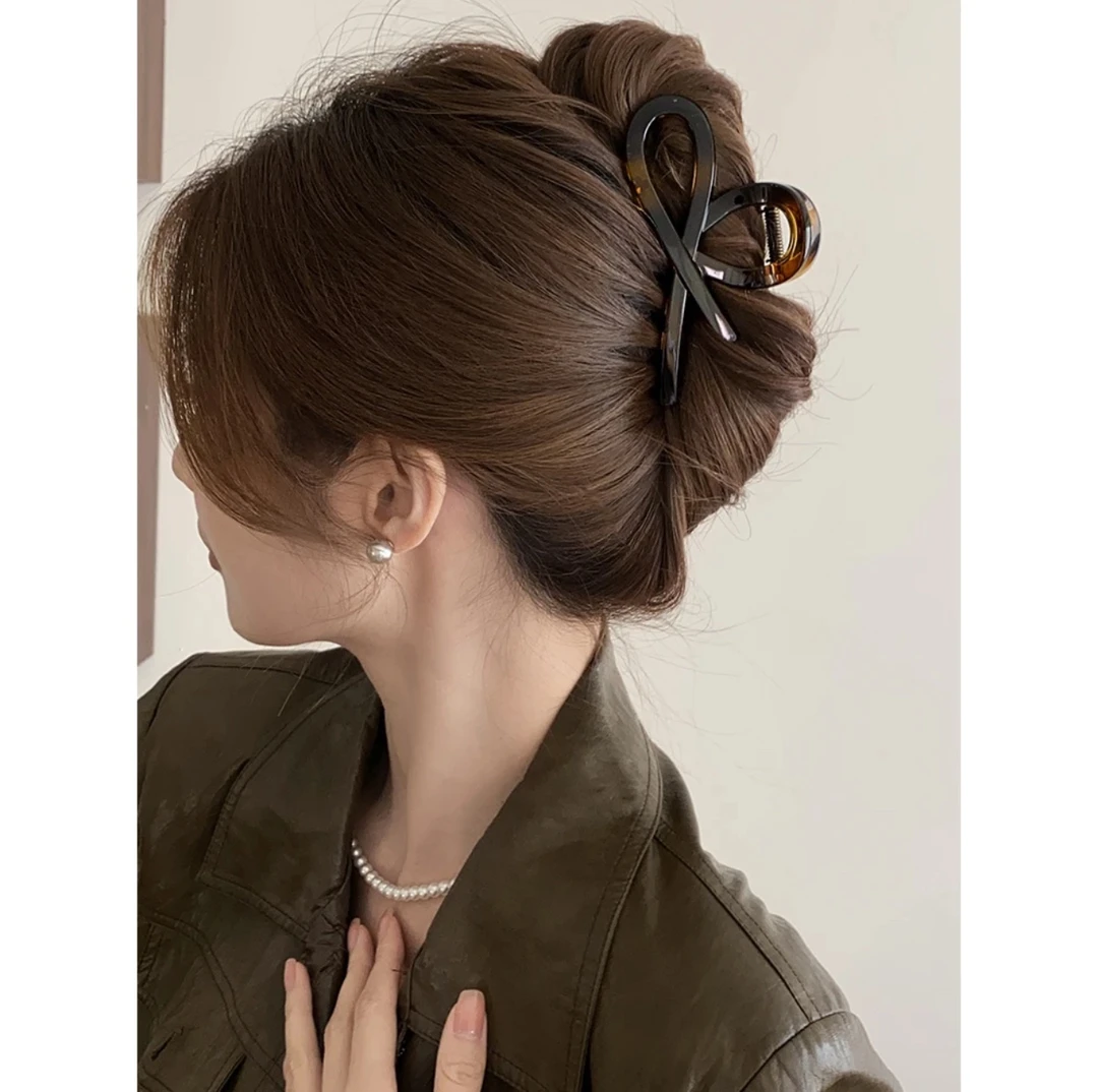 福利款极简原创抓夹蝴蝶元素醋酸简约蝴蝶结气质时尚百搭法式抓夹