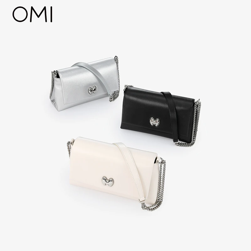 欧米OMI24夏季新款极简风方盒包女士时尚经典休闲百搭纯色斜挎包