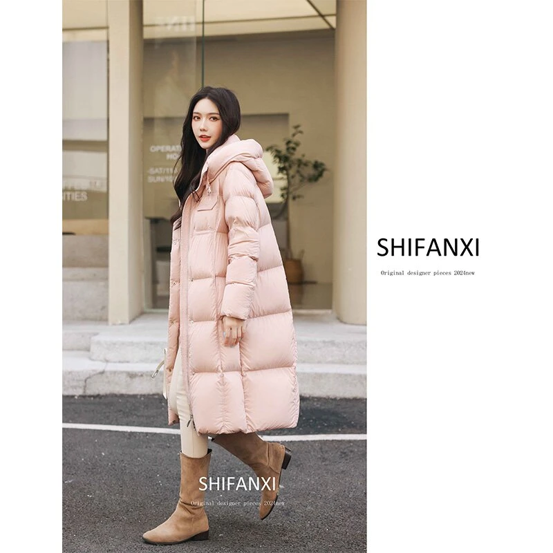 SHIFANXI 24SS 中长款连帽保暖羽绒服DYTF673