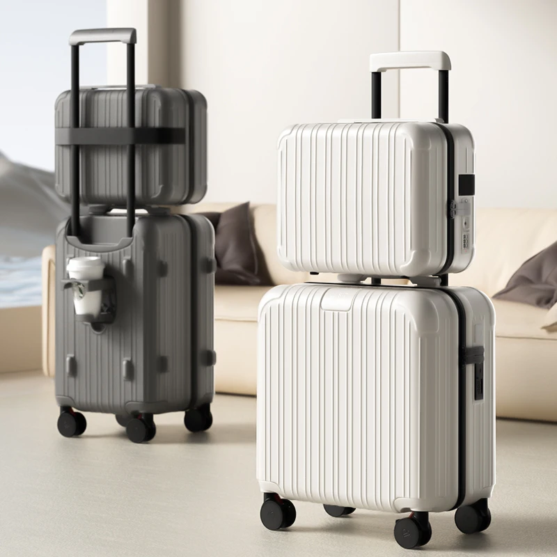 璐思迪行李箱18寸子母箱拉杆箱2025新款密码箱皮箱旅行箱小型男女