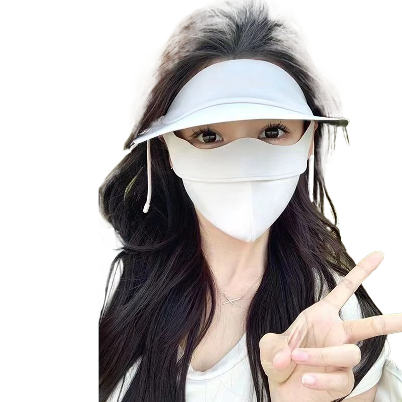 【户外全脸】户外骑行遮阳帽春夏女士黑胶遮光帽沙滩帽韩版