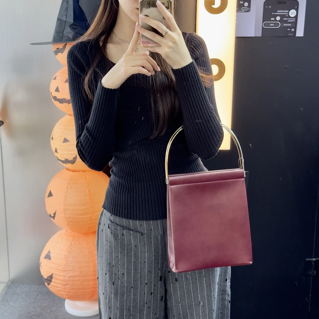 95新 Cartier/卡地亚 JM274红色手提包时尚休闲女士单肩百搭经典