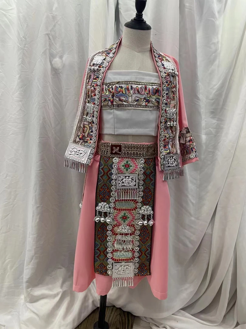 民族新款刺绣苗疆少女苗族少数民族服装(儿童款)演出服套装旅拍