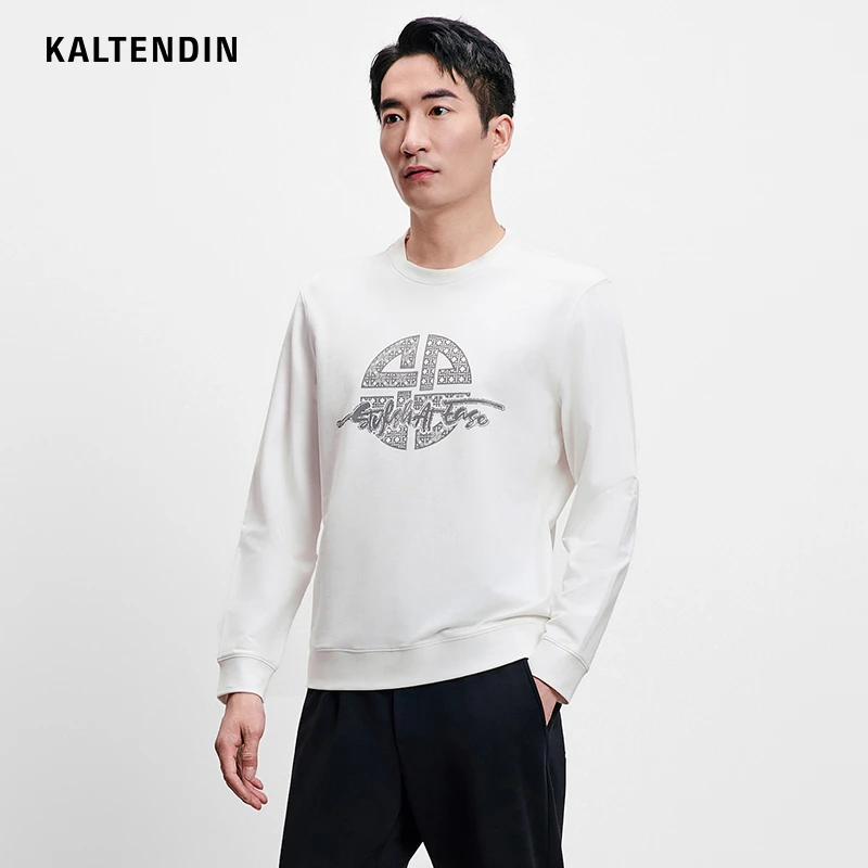 卡尔丹顿秋冬新品新潮男士莫代尔棉舒弹卫衣长销T恤男KEBW15411RA