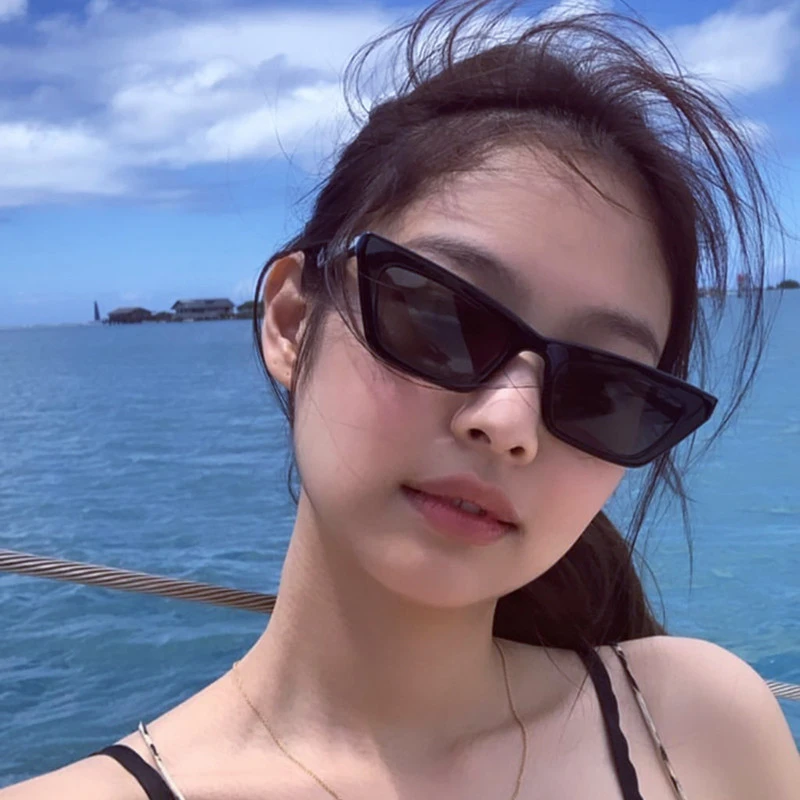 ins韩版网红ulzzang原宿复古猫眼太阳眼镜jennie娜娜同款小脸太阳