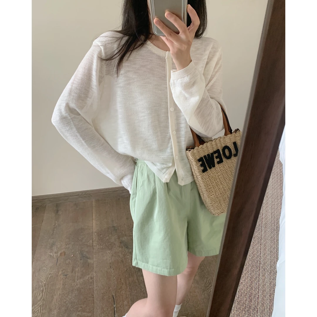 蝴蝶结刺绣短款针织开衫女秋季薄款外搭冰丝防晒外套披肩上衣