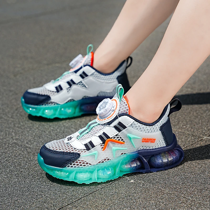 男童鞋子夏季单网面透气网鞋2023新款儿童运动鞋中大童男孩跑步鞋