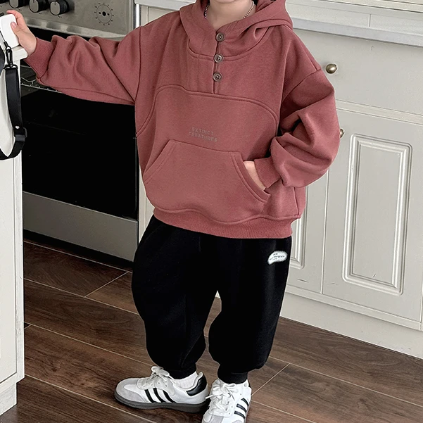 儿童休闲运动卫裤2024秋季加绒保暖宽松韩版百搭束脚裤宽松束脚裤