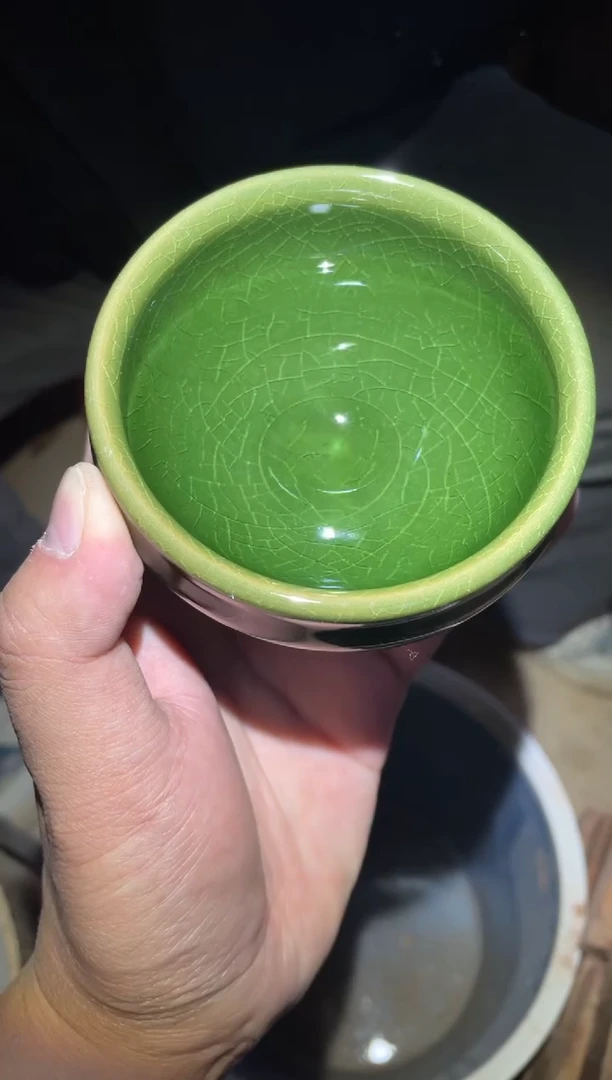 【闪购商品】瓷杯绿玉子 将军 配礼盒 收藏证书