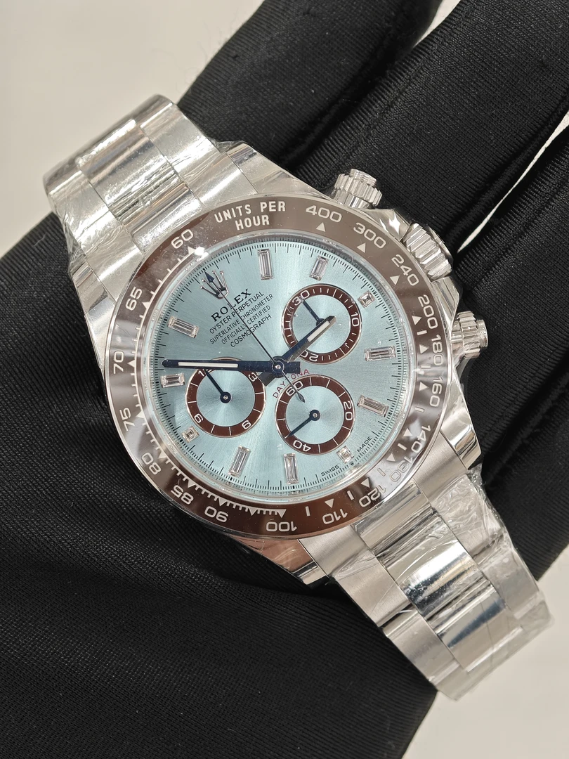 99新 Rolex/劳力士 24年未使用迪通拿126506钻刻背透冰蓝迪机械表