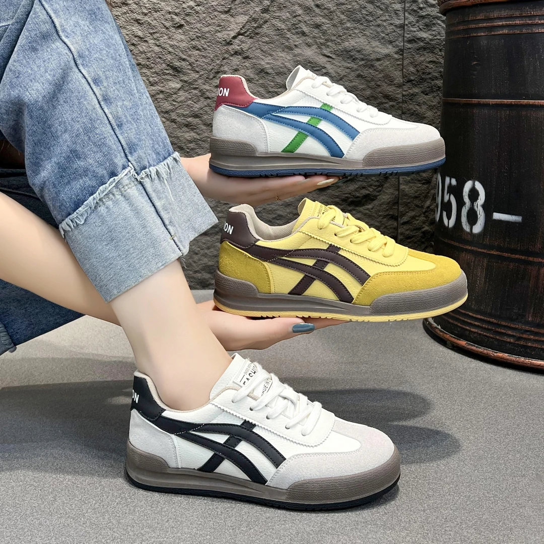 阿甘鞋女2024秋季新款平底德训鞋百搭软底小白鞋休闲板鞋运动鞋