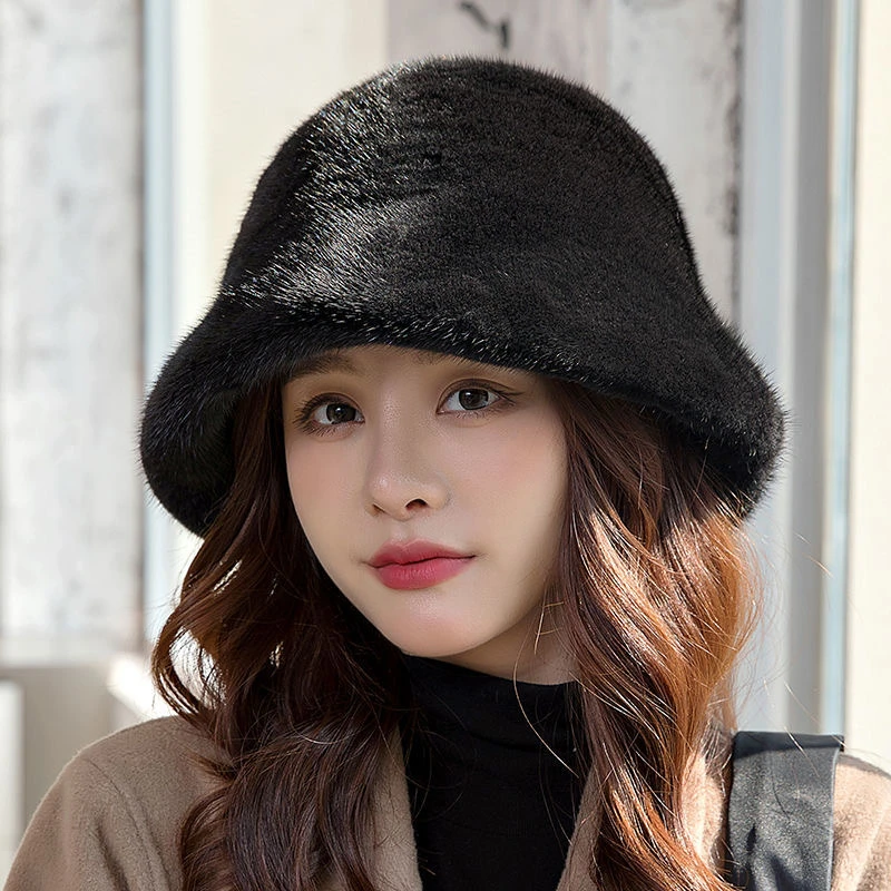 【依岚·轻奢】女款雪兰貂秋冬渔夫帽保暖时尚百搭·