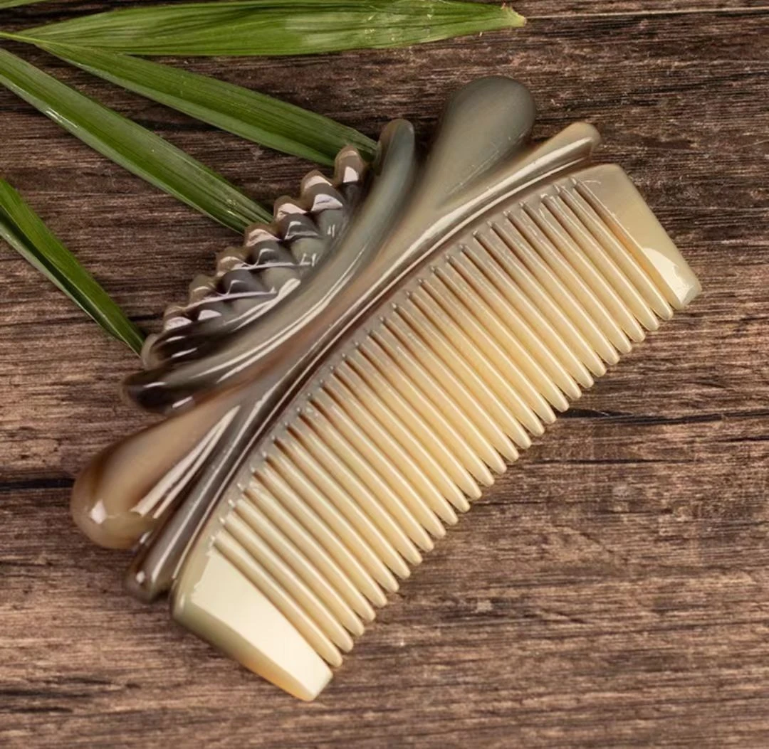 纯手工牛角梳直播间一物一拍默认微瑕完美主义者慎拍