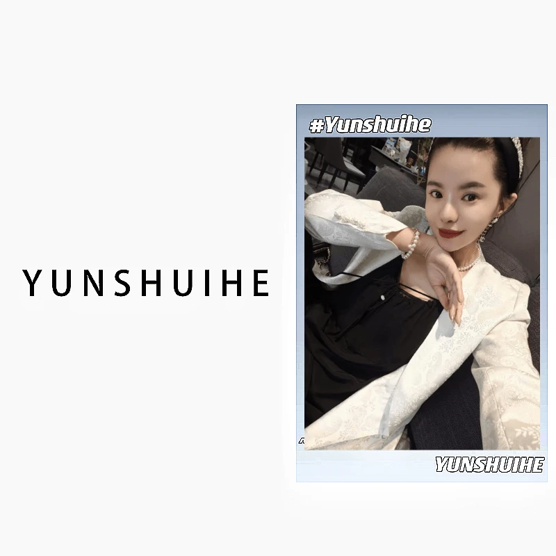 YUNSHUIHE定制！洁白！高奢重工提花短外套
