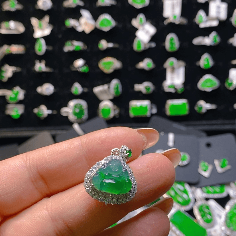 【闪购商品】翡翠颈饰银S925镶嵌文*琴