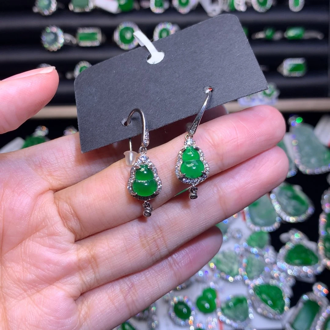 【闪购商品】翡翠颈饰银S925镶嵌天然翡翠