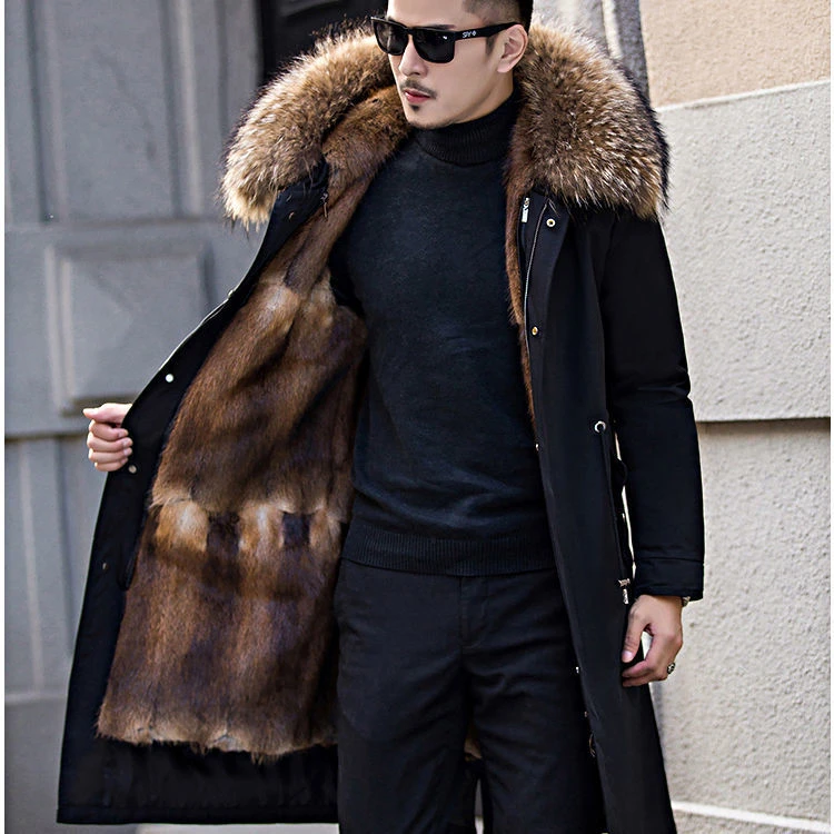 加厚120长保暖冬季连帽潮流外套秋冬男士休闲韩版派克服男款