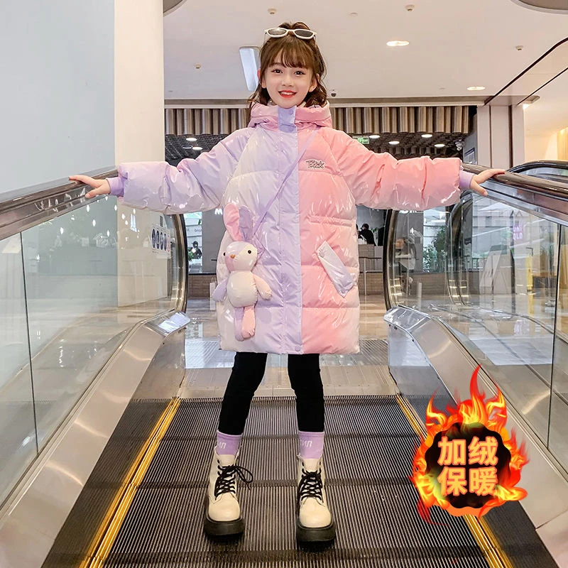 女童棉衣冬装2023新款洋气儿童棉服大童女孩冬季棉袄外套免洗加厚