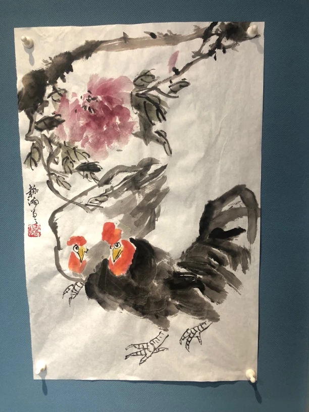 大写意水墨鸡原作