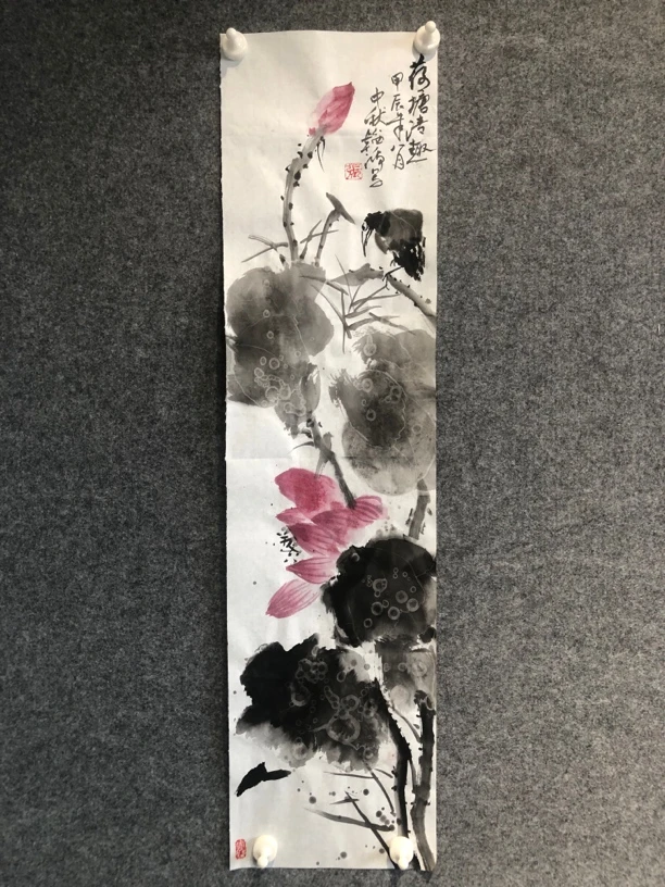 大写意水墨条幅原作