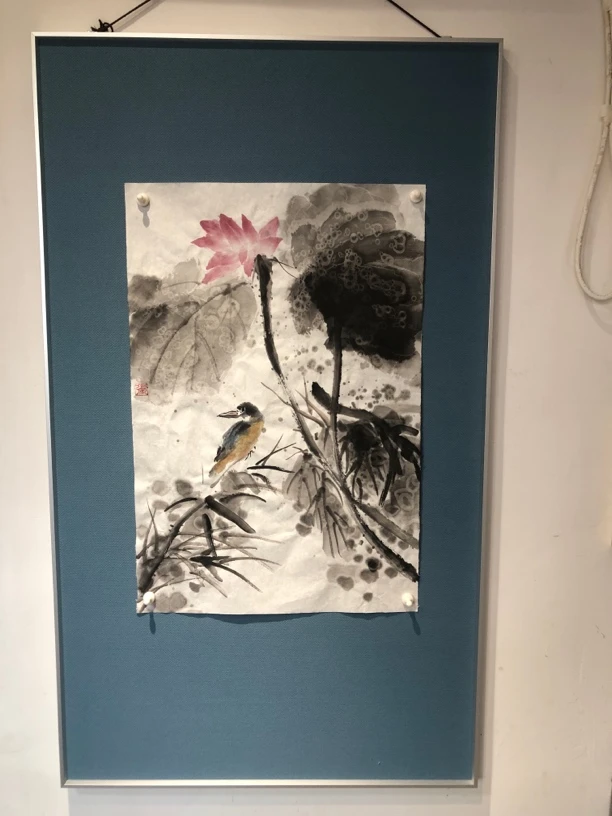 水墨写意荷花装饰画