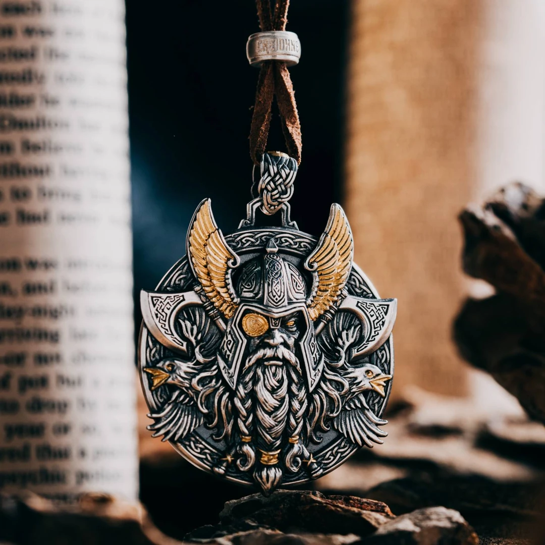 克瑞尼 吊坠925银 创世奥丁吊坠北欧凯尔特风格欧美925银项链男