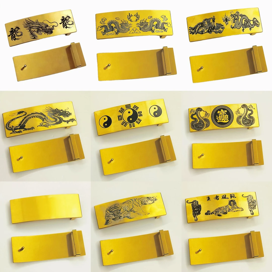 纯铜不锈钢皮带扣头男士平滑扣板扣加大皮带头腰带扣加长裤带扣头