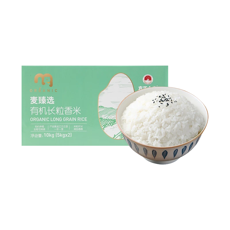 麦臻选有机长粒香米 5kg*2