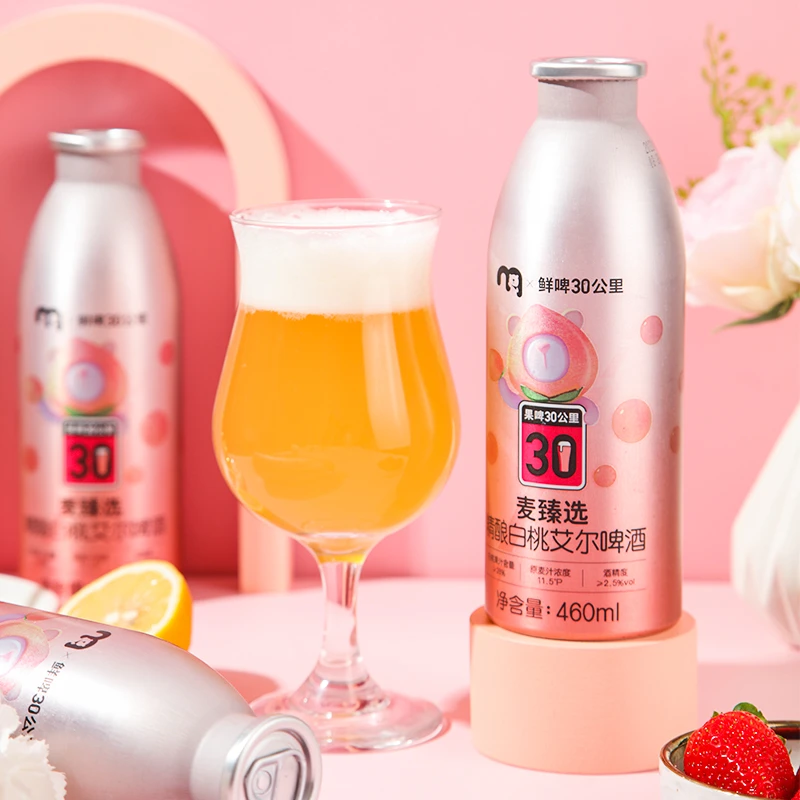 麦臻选×鲜啤30公里精酿白桃艾尔啤酒 460ml